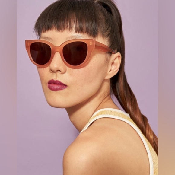 CARLA COLOUR Red Barton Cat Eye Sunglasses Sun Glasses - Picture 8 of 11